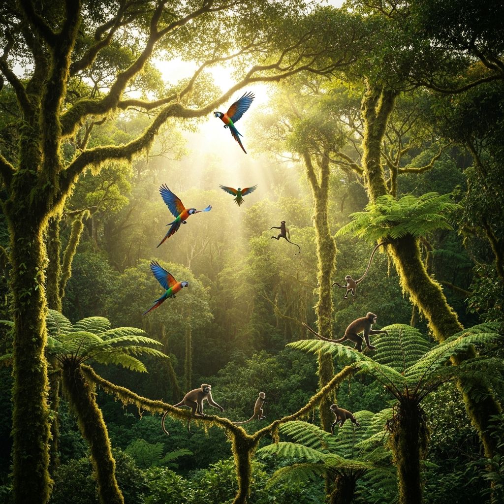 Lush Sumatra rainforest